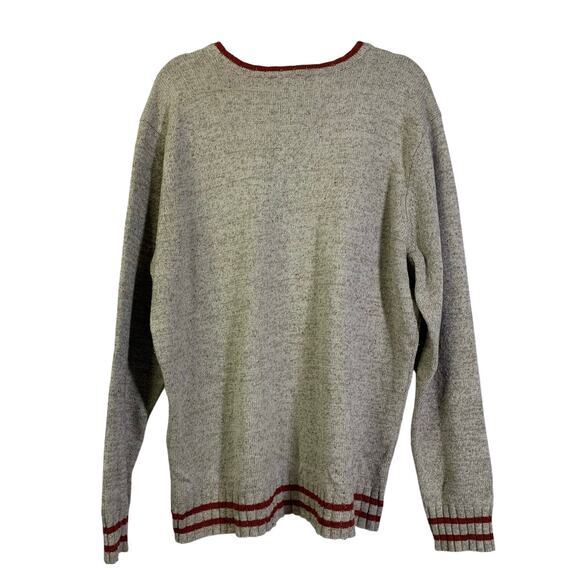 SMARTWOOL Sweater Larimer V-Neck Merino‎ Oatmeal Heather Varsity Ringer Ribbed - Picture 2 of 12